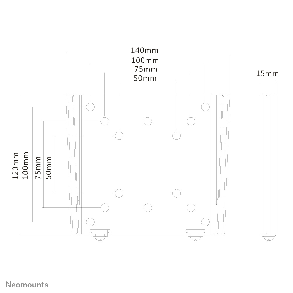 Neomounts FPMA-W25 Support pour écran mural 10-30" - ultra-plat